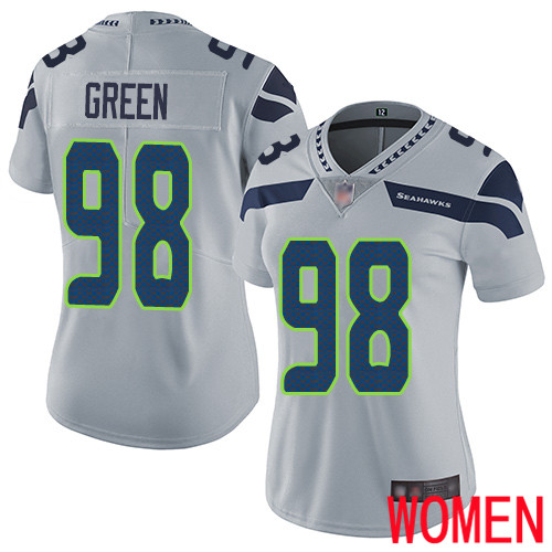 Seattle Seahawks Limited Grey Women Rasheem Green Alternate Jersey NFL Football #98 Vapor Untouchable->youth nfl jersey->Youth Jersey